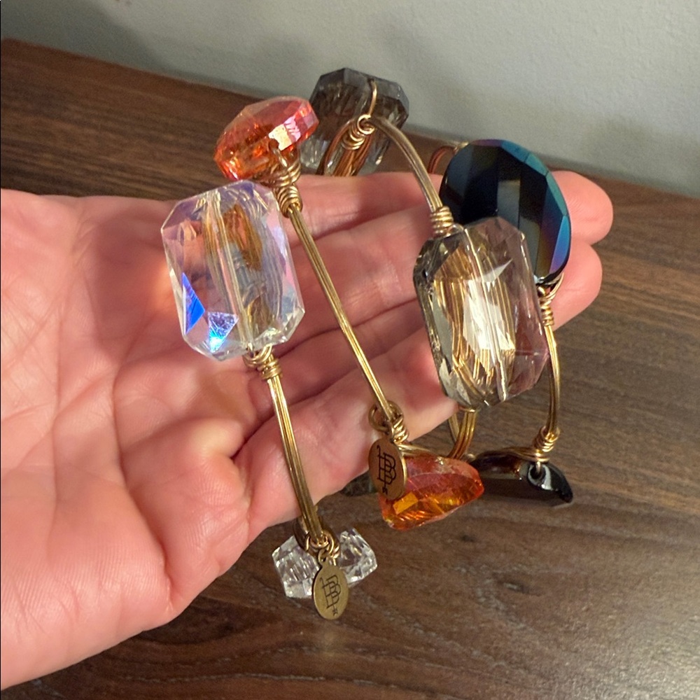 Bourbon And Bow ties Bangle Bracelets (set of 4)